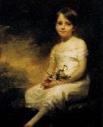 RAEBURN, Sir Henry Young Girl Holding Flowers Sweden oil painting artist